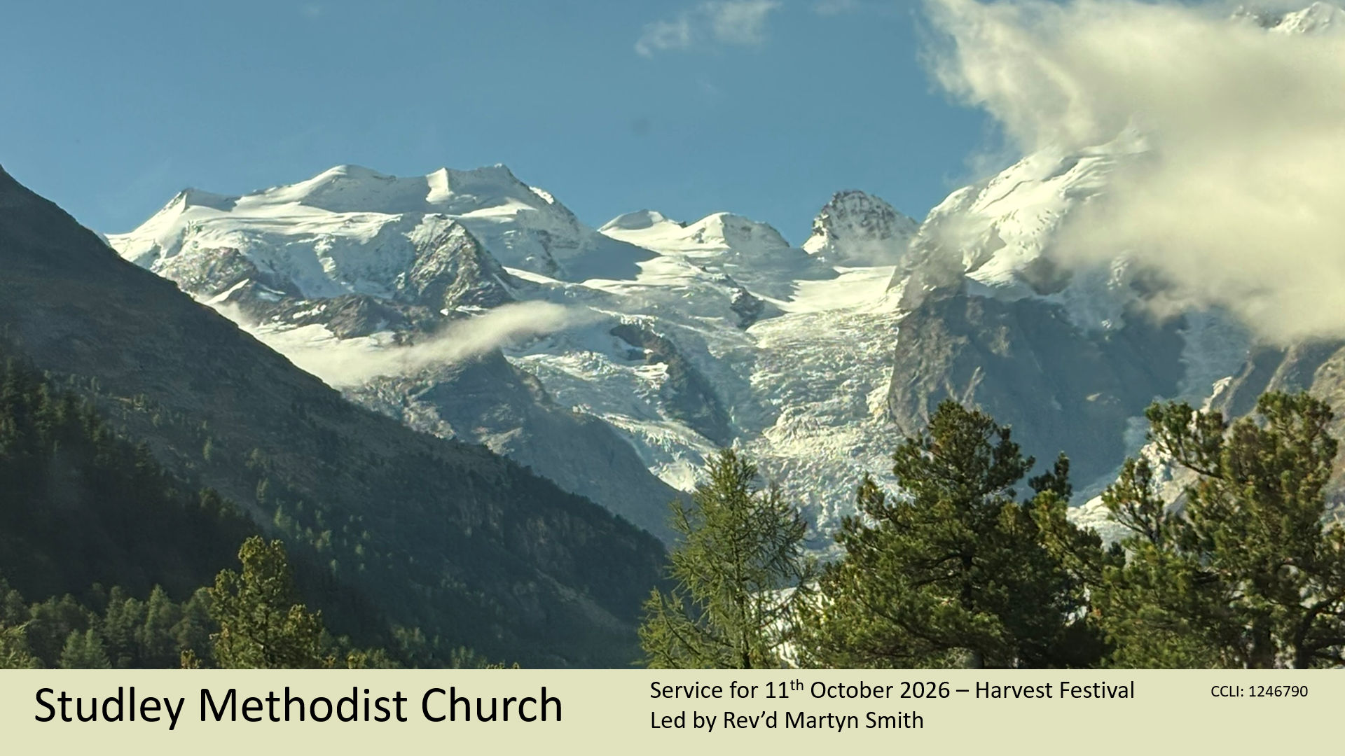 Service for 11th October 2026 - Harvest Festival